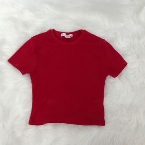 Red crop top